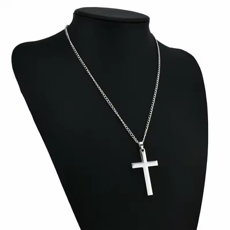 Classic Silver Minimalist Cross Necklace